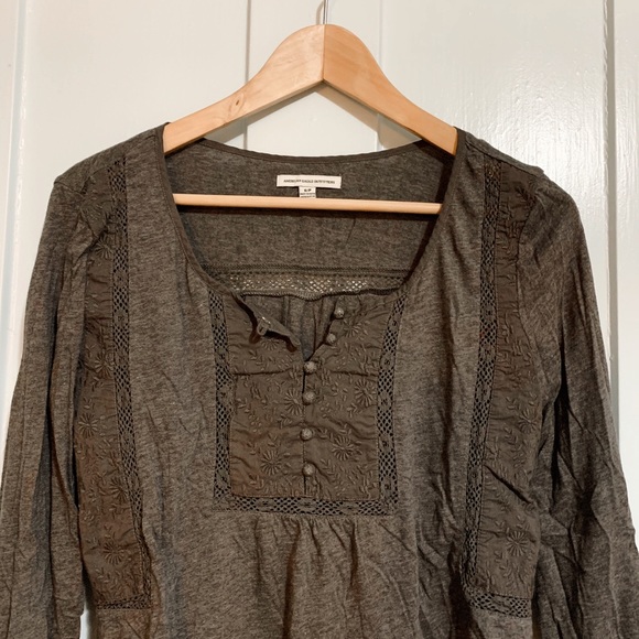 American Eagle Women’s Embroidered Blouse - Picture 1 of 3